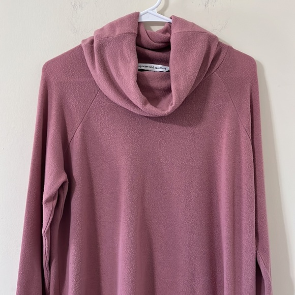 Cupcakes and Cashmere Pink Cowl Neck Sweater Size Large - Picture 2 of 8